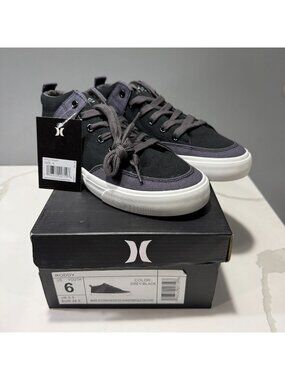 Hurley Boy's Little & Big Kid Roddy Sneakers Black/Gray Size 6 NEW